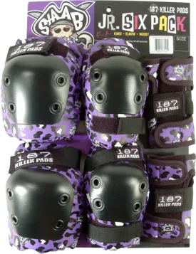 187 6-Pack Pad Set Junior-Staab Purple/Black