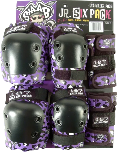 187 6-Pack Pad Set Junior-Staab Purple/Black