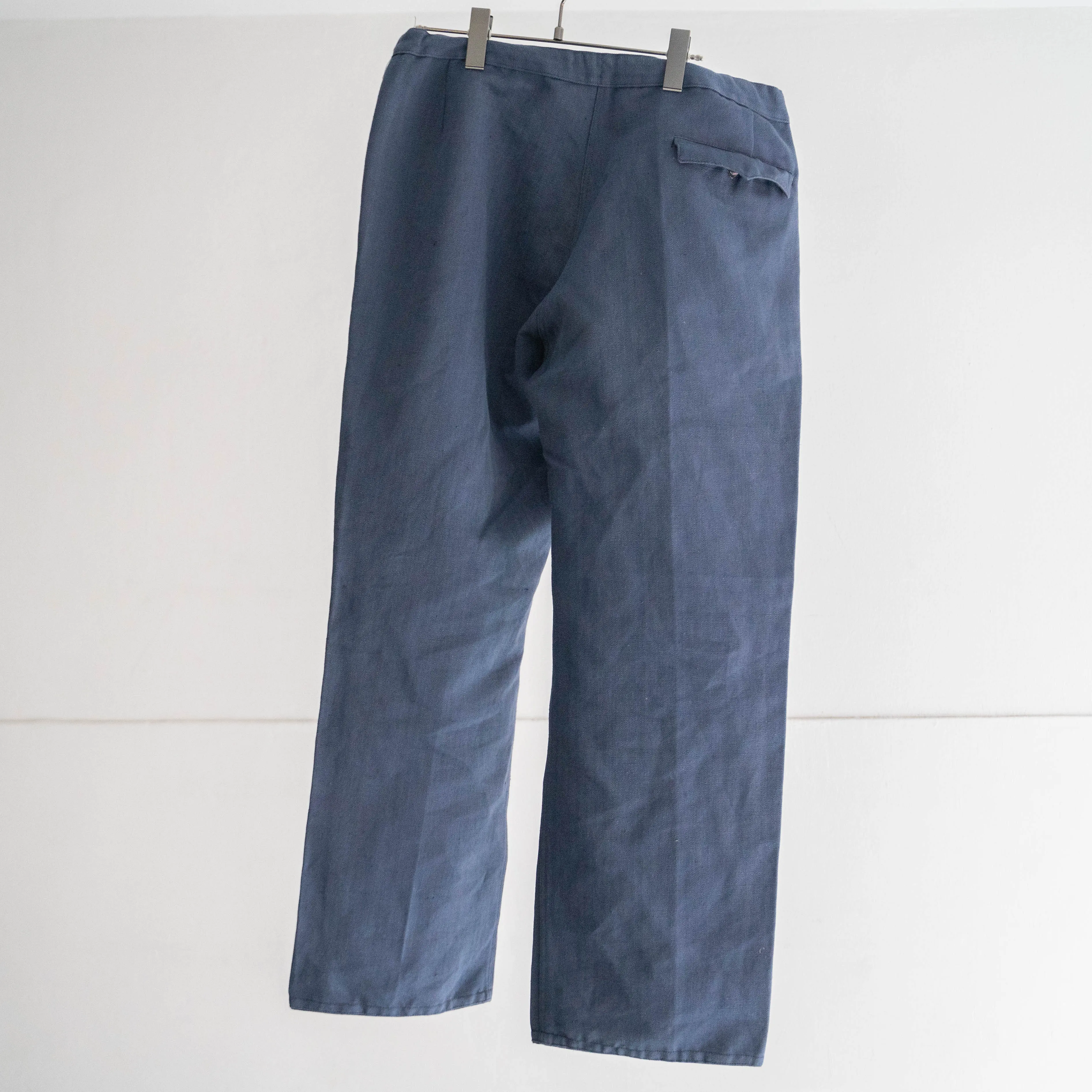 1980s germany navy color HBT work pants -mint condition- 'waist code remake'