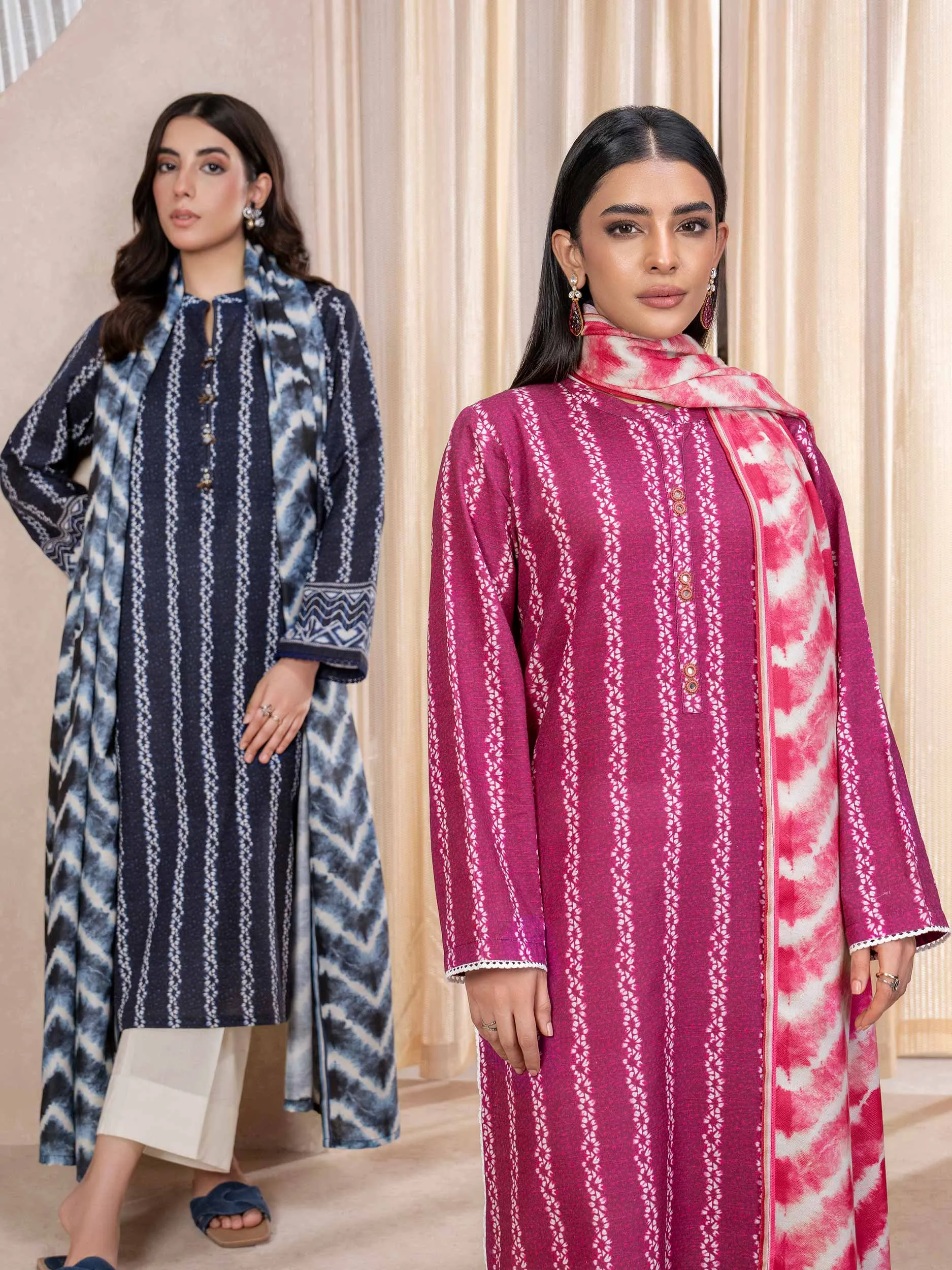 2 Piece Khaddar Suit-Printed (Unstitched)