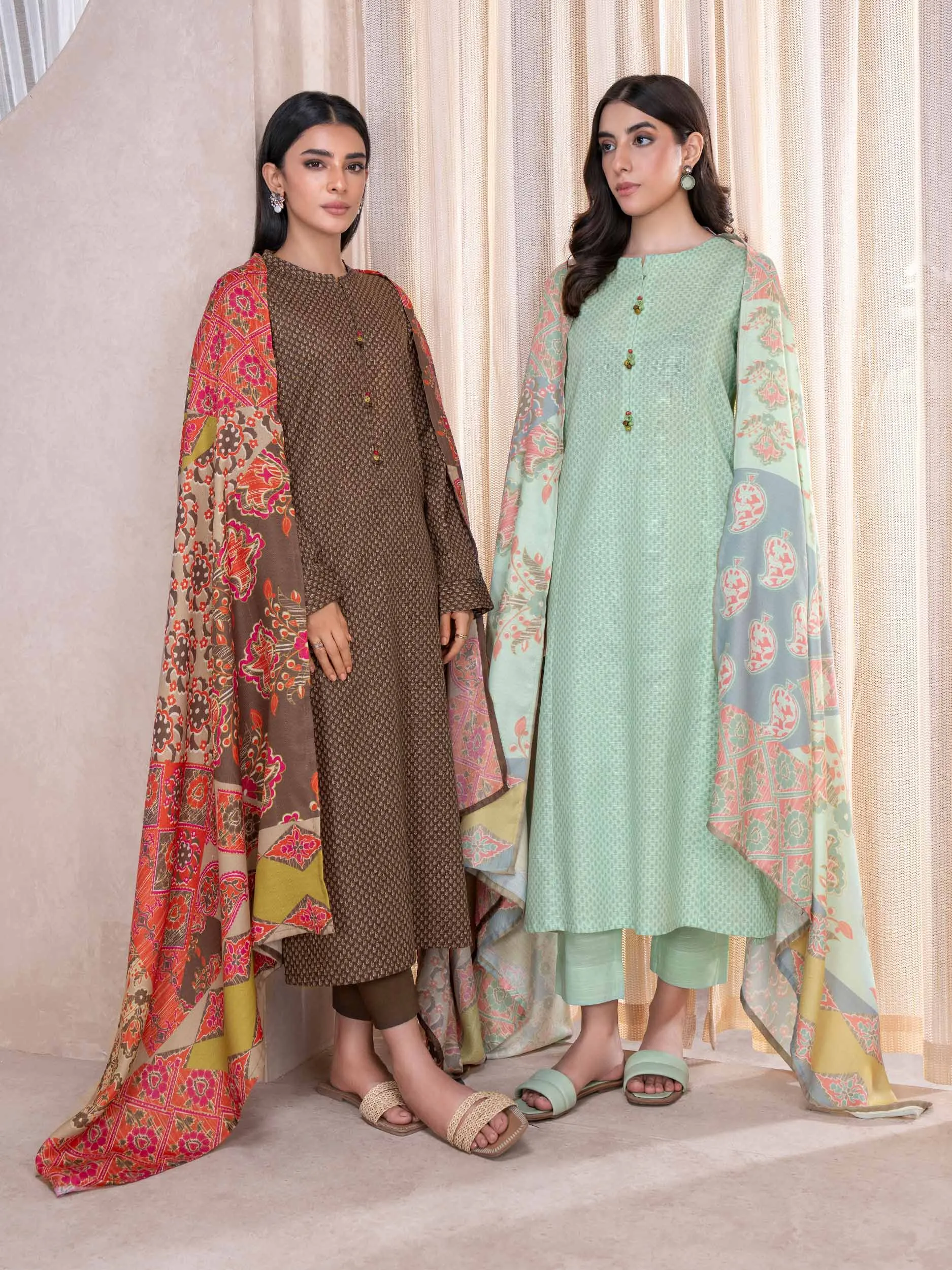 2 Piece Khaddar Suit-Printed (Unstitched)