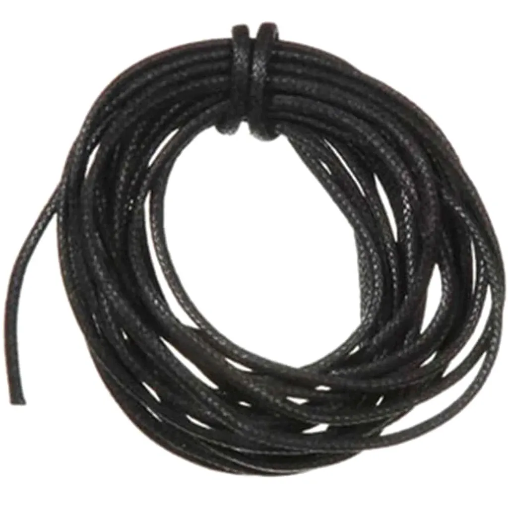 2mm Imitation Leather Cord Black 3 yards