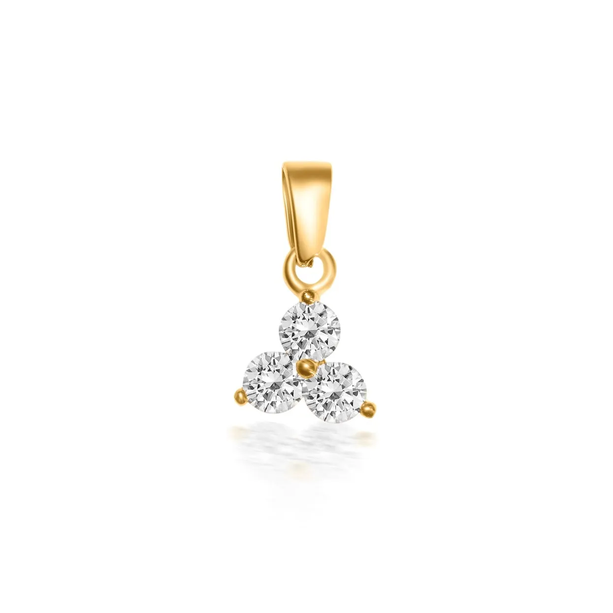 3 Diamond Flower Charm