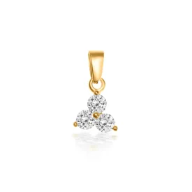 3 Diamond Flower Charm