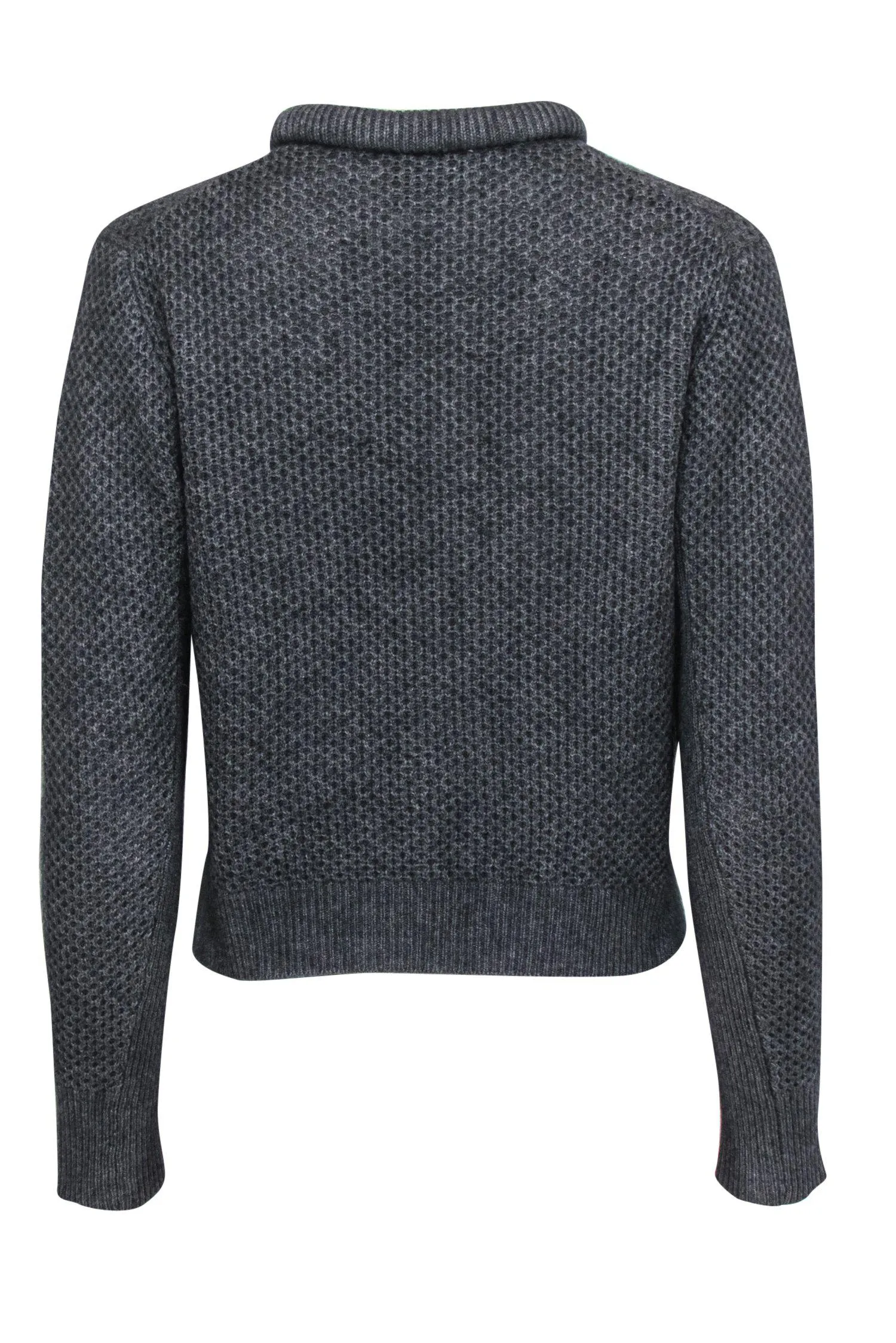 3.1 Phillip Lim - Charcoal Waffle Knit Wool Blend Sweater Sz S