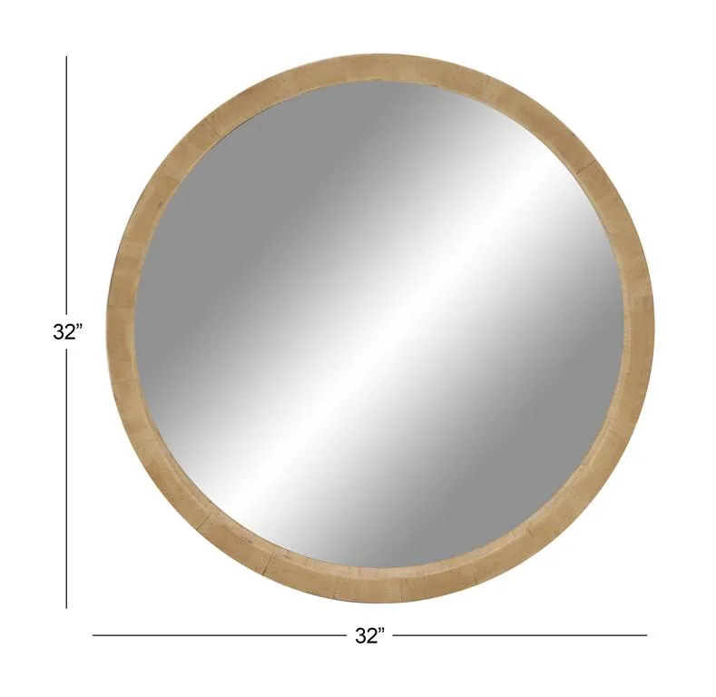 89273 Round Mirror in Brown