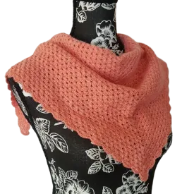 A007 Alpaca Neckerchief Shawl - Salmon Color