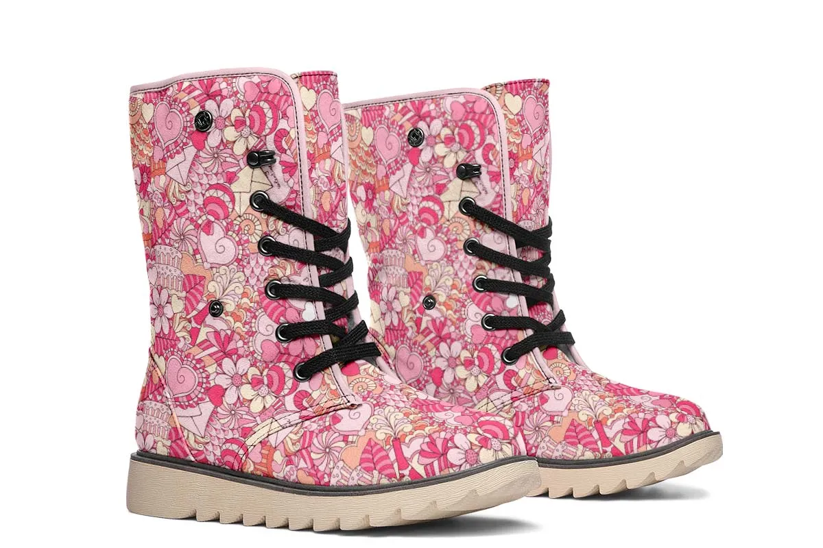 Abstract Valentines Day Polar Vibe Boots