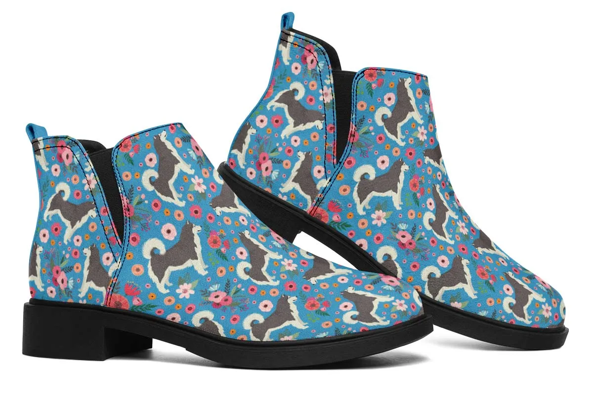 Alaskan Malamute Flower Neat Vibe Boots