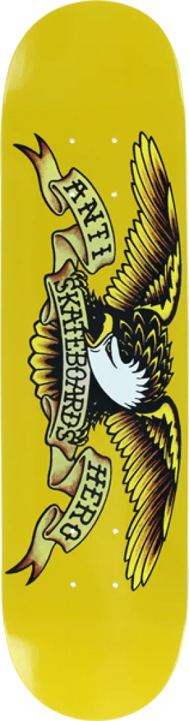 Antihero Classic Eagle Mini Skateboard Deck -7.3 Yellow DECK ONLY