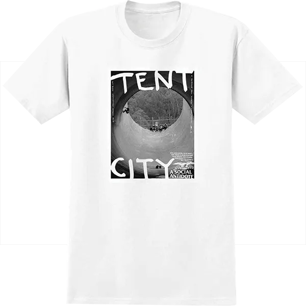 Antihero Tent City T-Shirt - Size: MEDIUM White