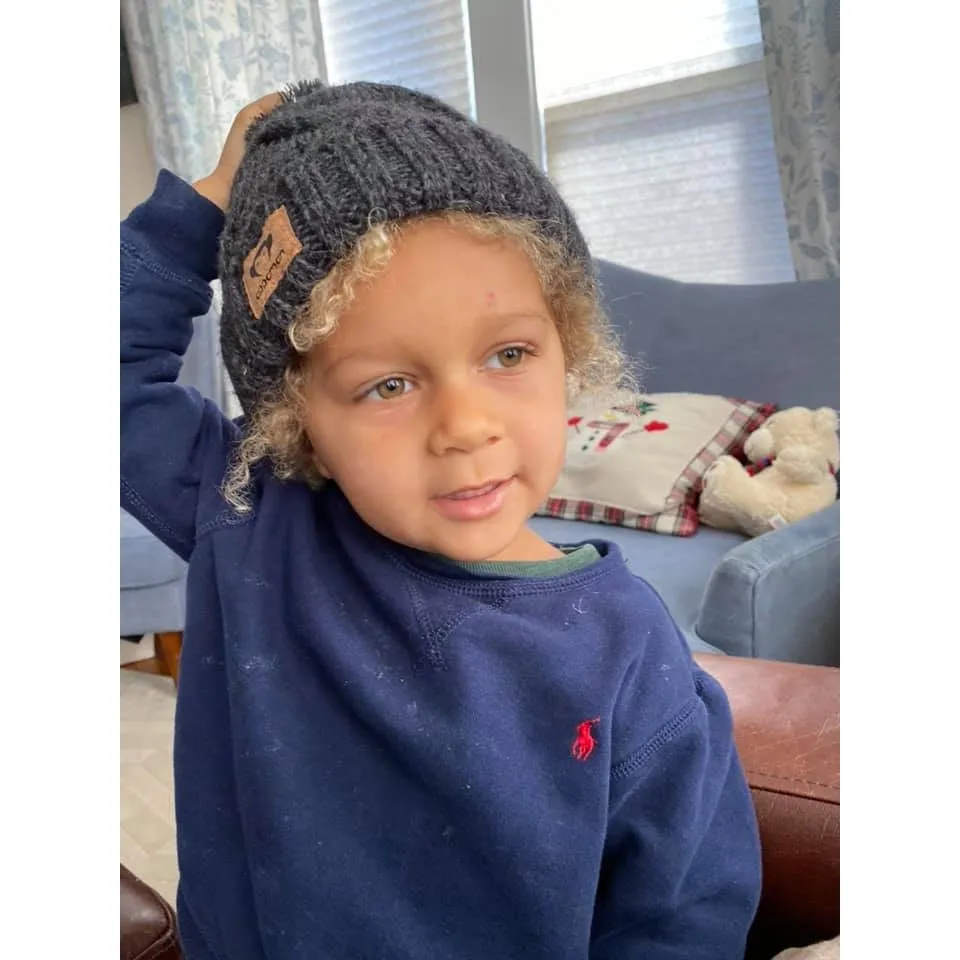 Appaman Boys Gray Pom Winter Hat