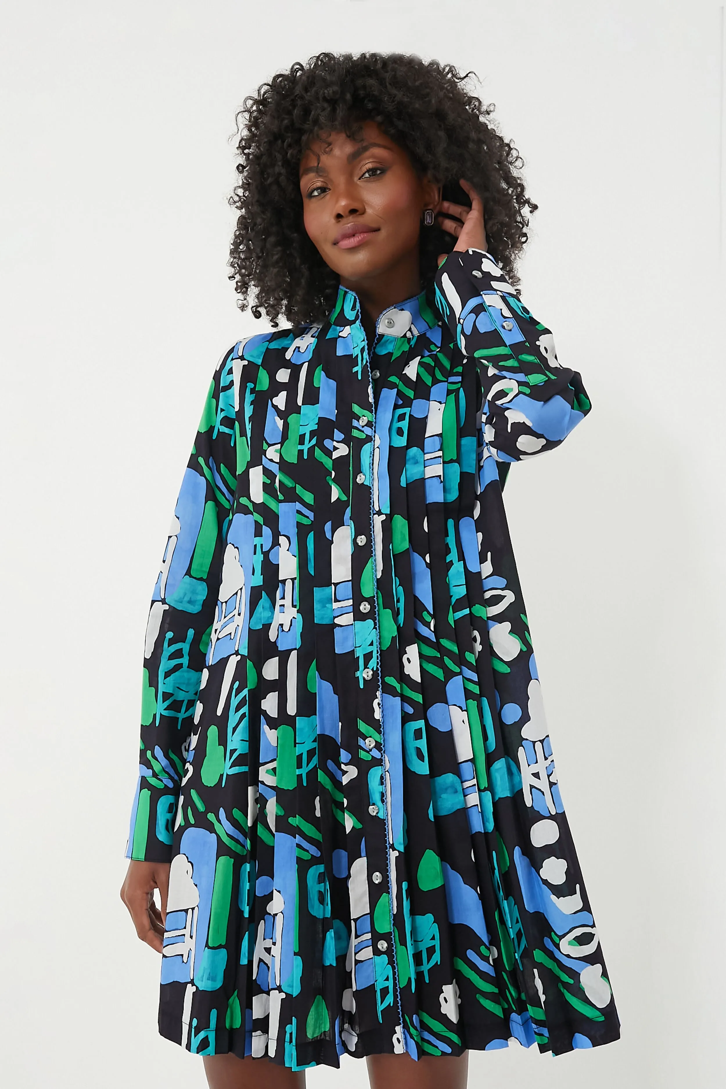 Arcilla Azul Print Cenote Dress