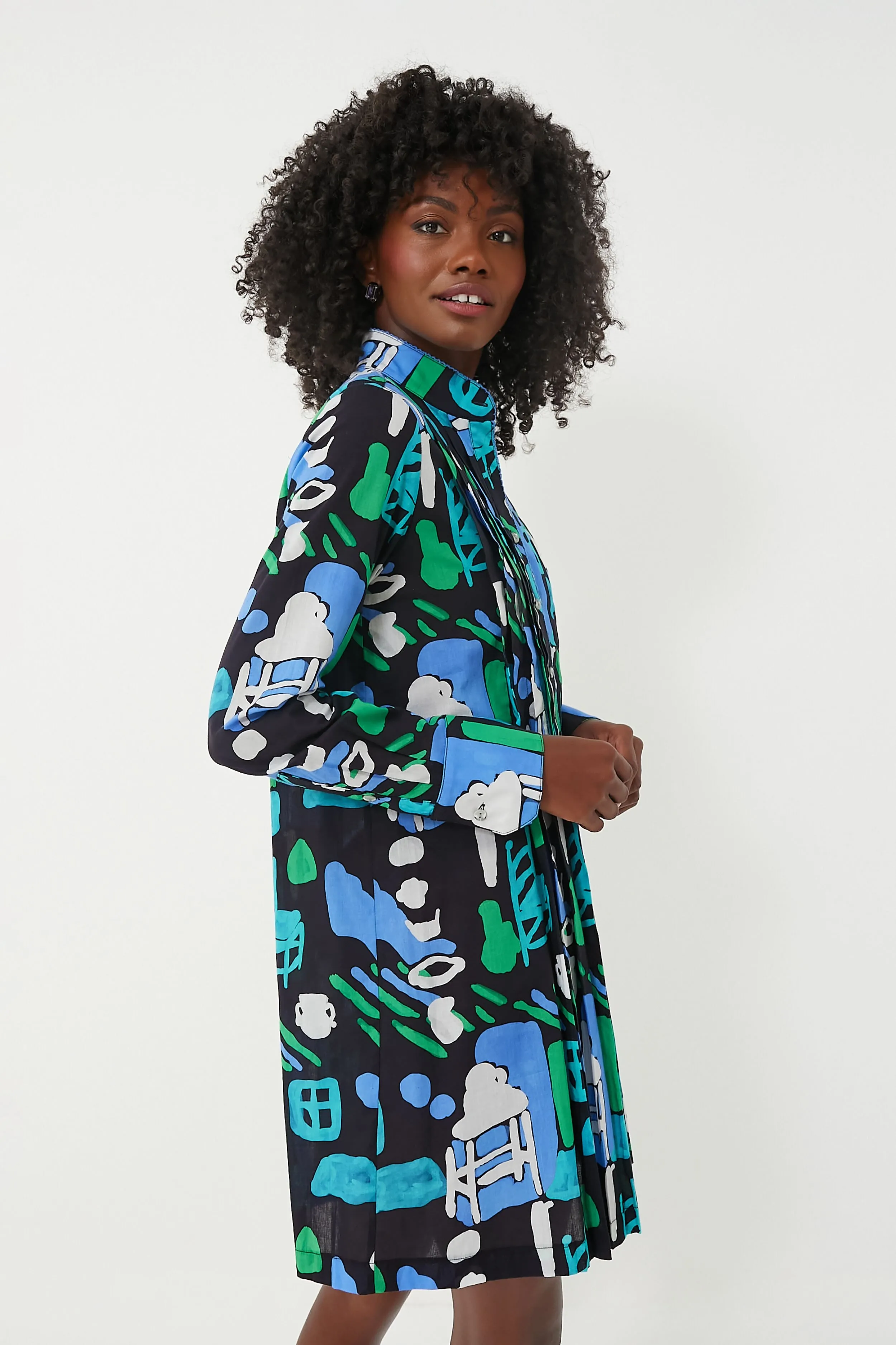 Arcilla Azul Print Cenote Dress