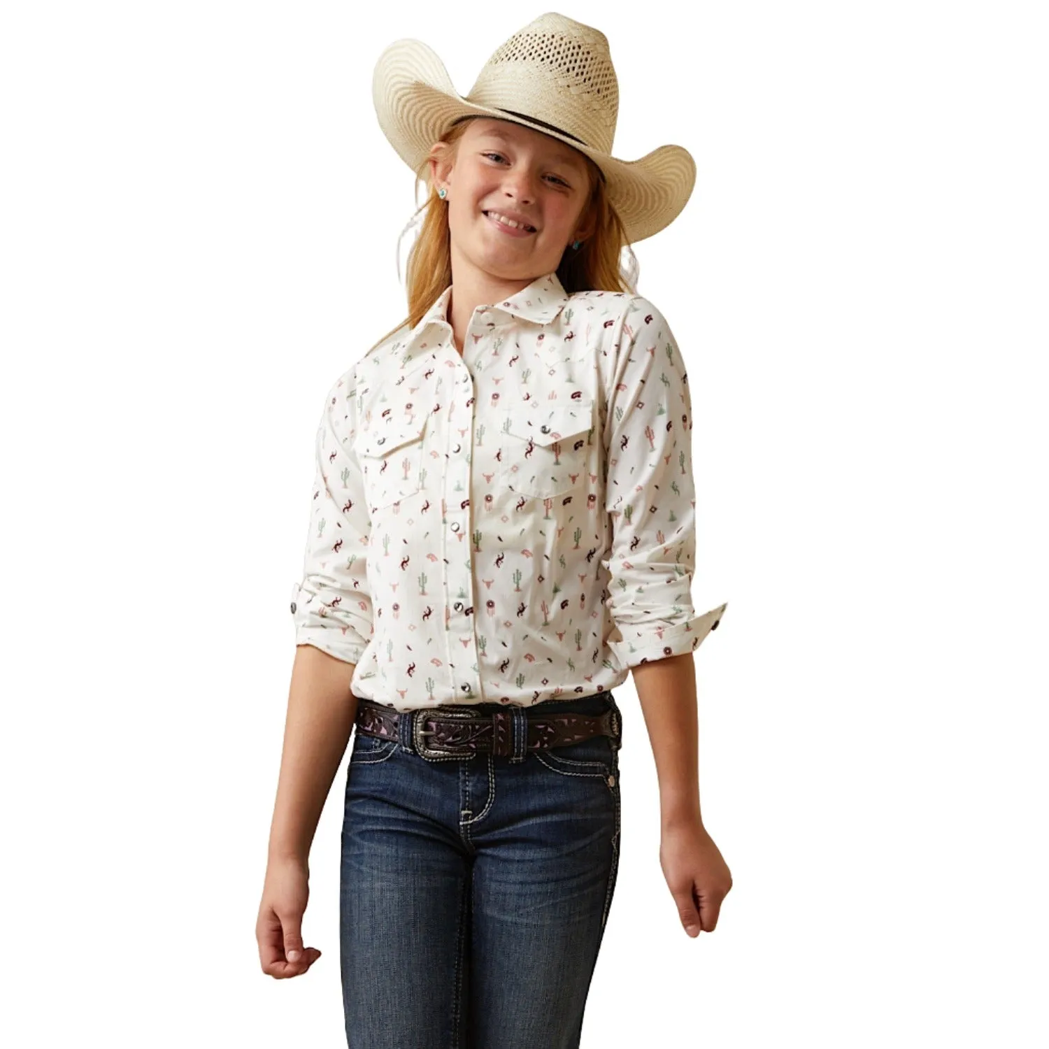 Ariat Girls Santa Fe L/S Shirt Multi