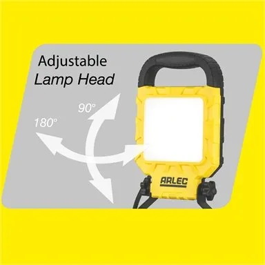 Arlec 45W 3500lm LED Work Light With Tripod - Yellow