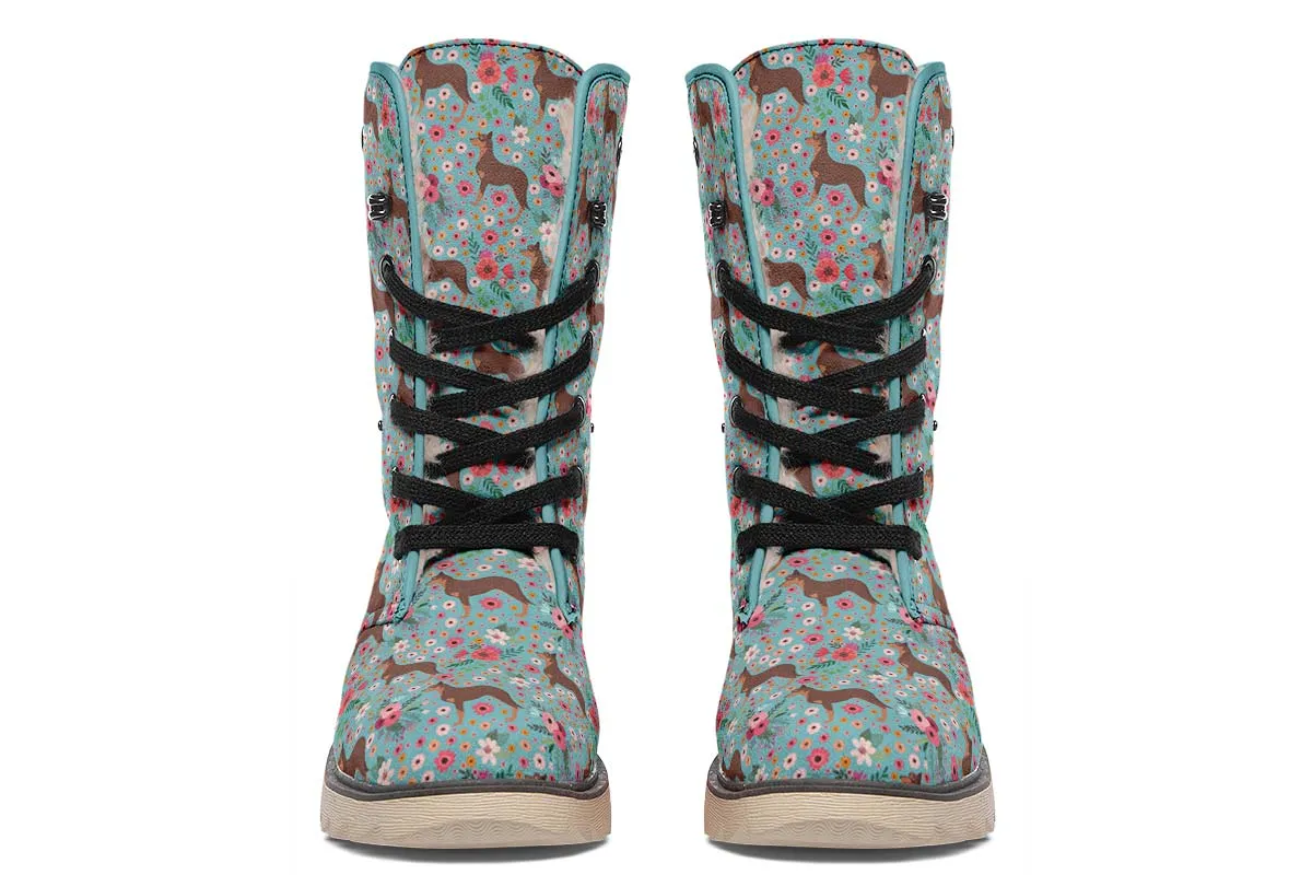 Australian Kelpie Flower Polar Vibe Boots