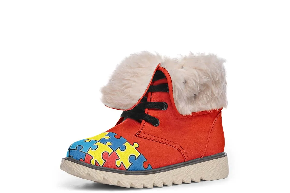 Autism Awareness Puzzle Polar Vibe Boots