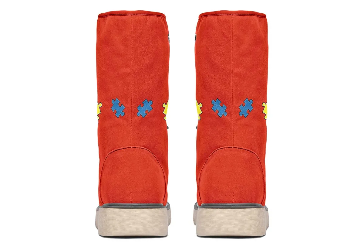 Autism Awareness Puzzle Polar Vibe Boots