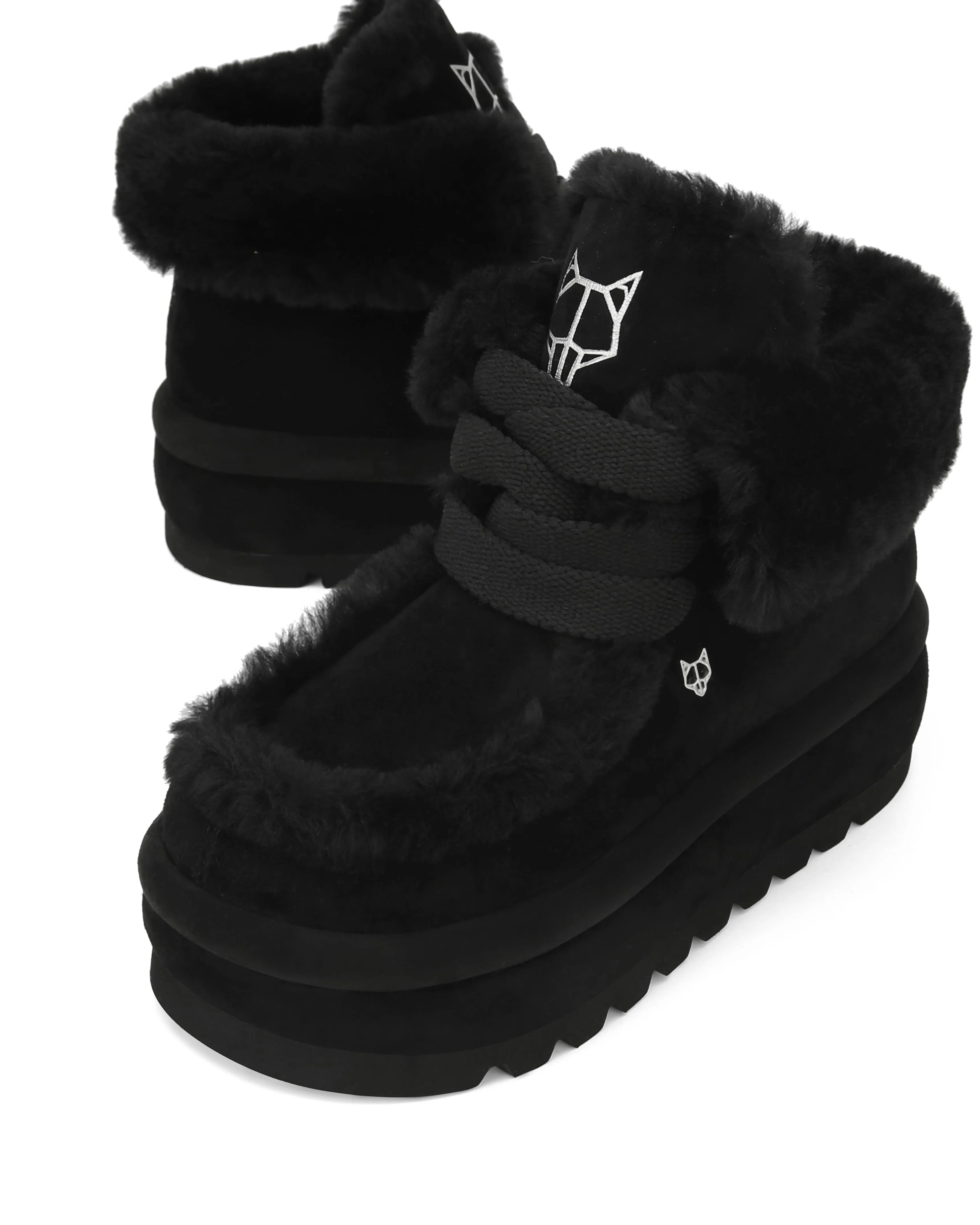 Bambi Black Suede/Shearling