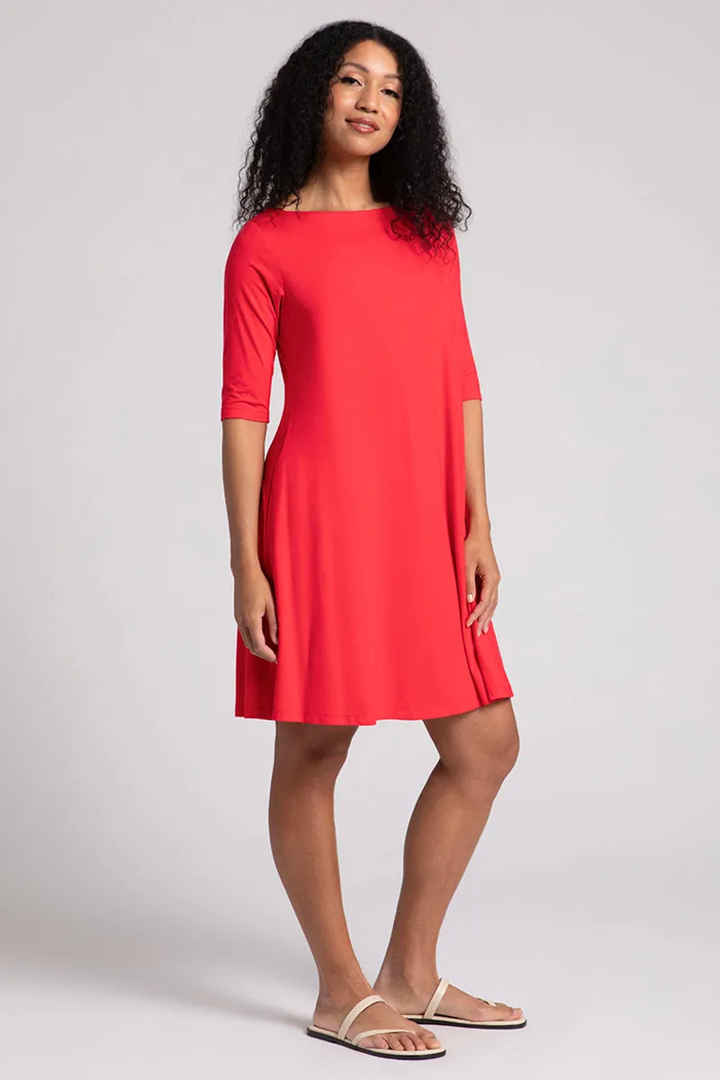 Bamboo Nu Trapeze Dress | Lipstick