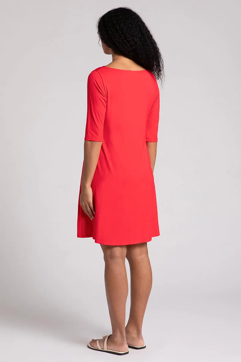 Bamboo Nu Trapeze Dress | Lipstick