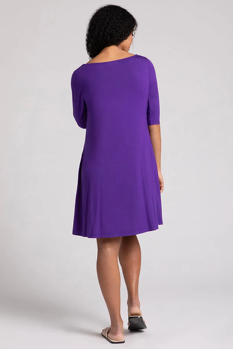 Bamboo Nu Trapeze Dress | Violet