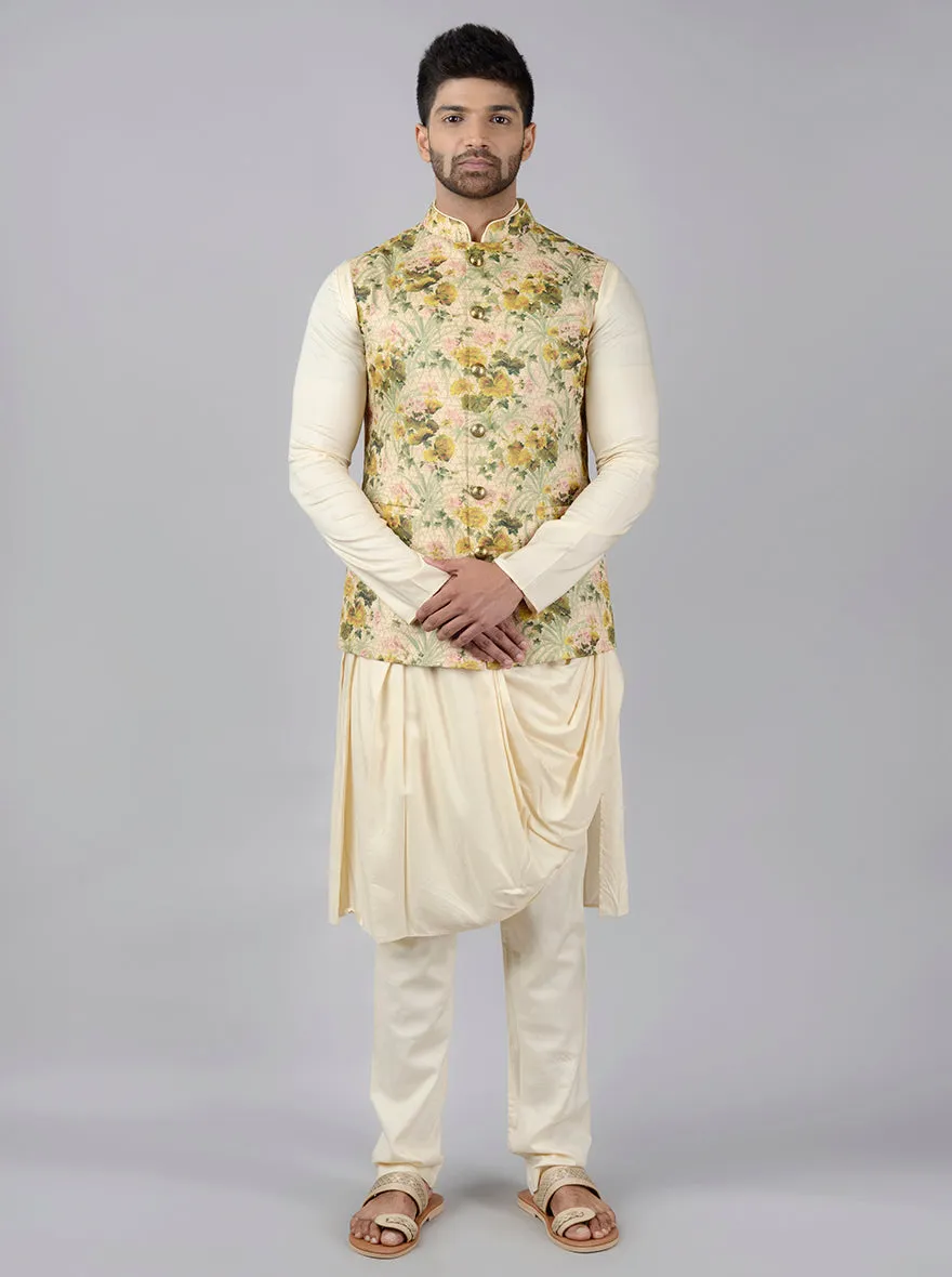 Beige Bandhgala Jacket | TULA