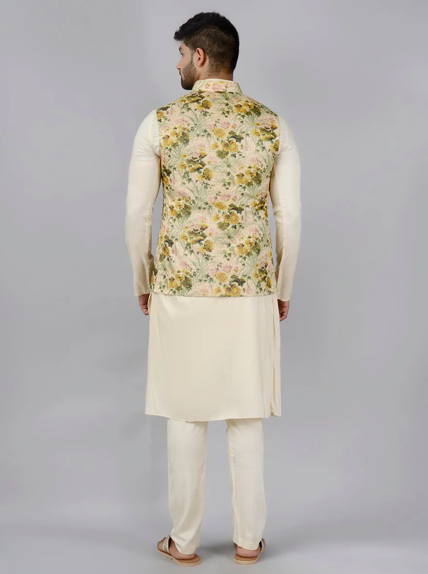 Beige Bandhgala Jacket | TULA