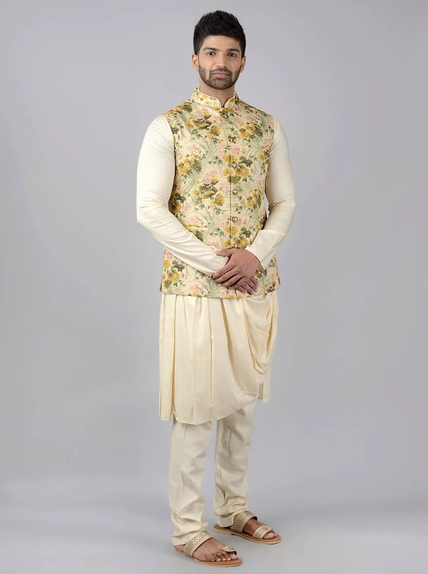 Beige Bandhgala Jacket | TULA