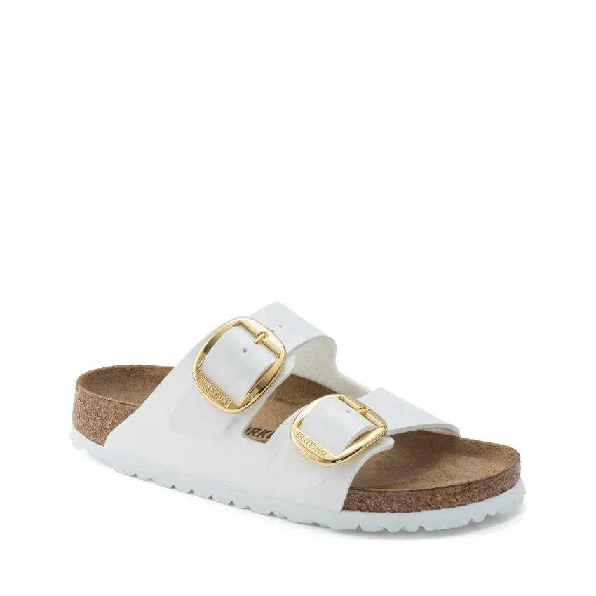 BIRKENSTOCK SANDALO ARIZONA BIG BUCKLE 1019818 BIANCO LUCIDO