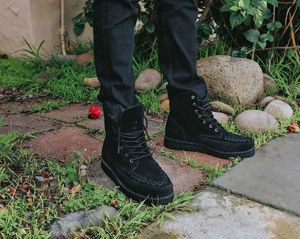 Black Suede 7-Eye Viva Low Boot