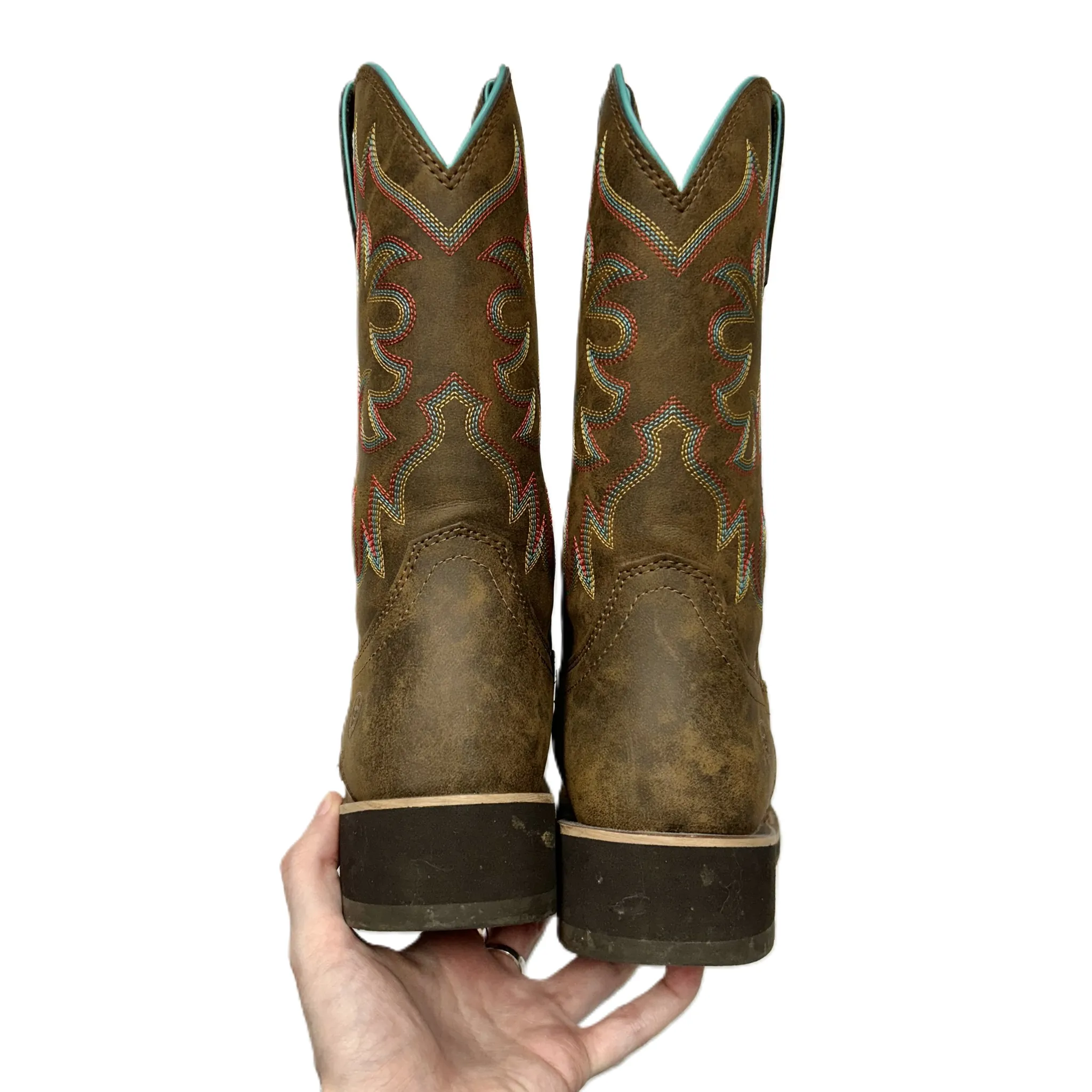 Brown Boots Western By Ariat, Size: 7.5