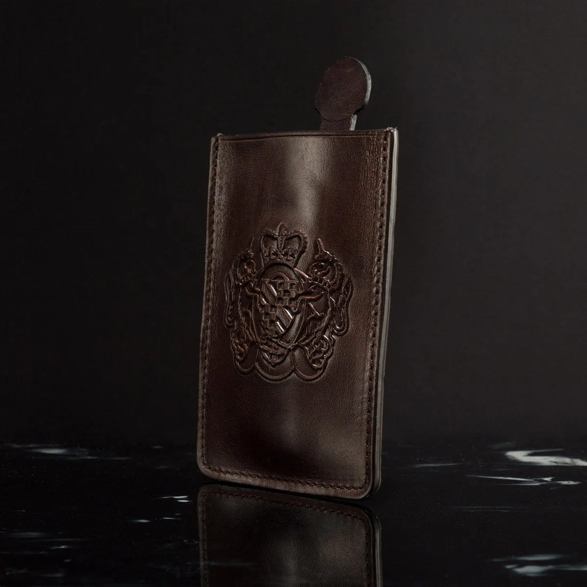 Brown Card Holder with Clip