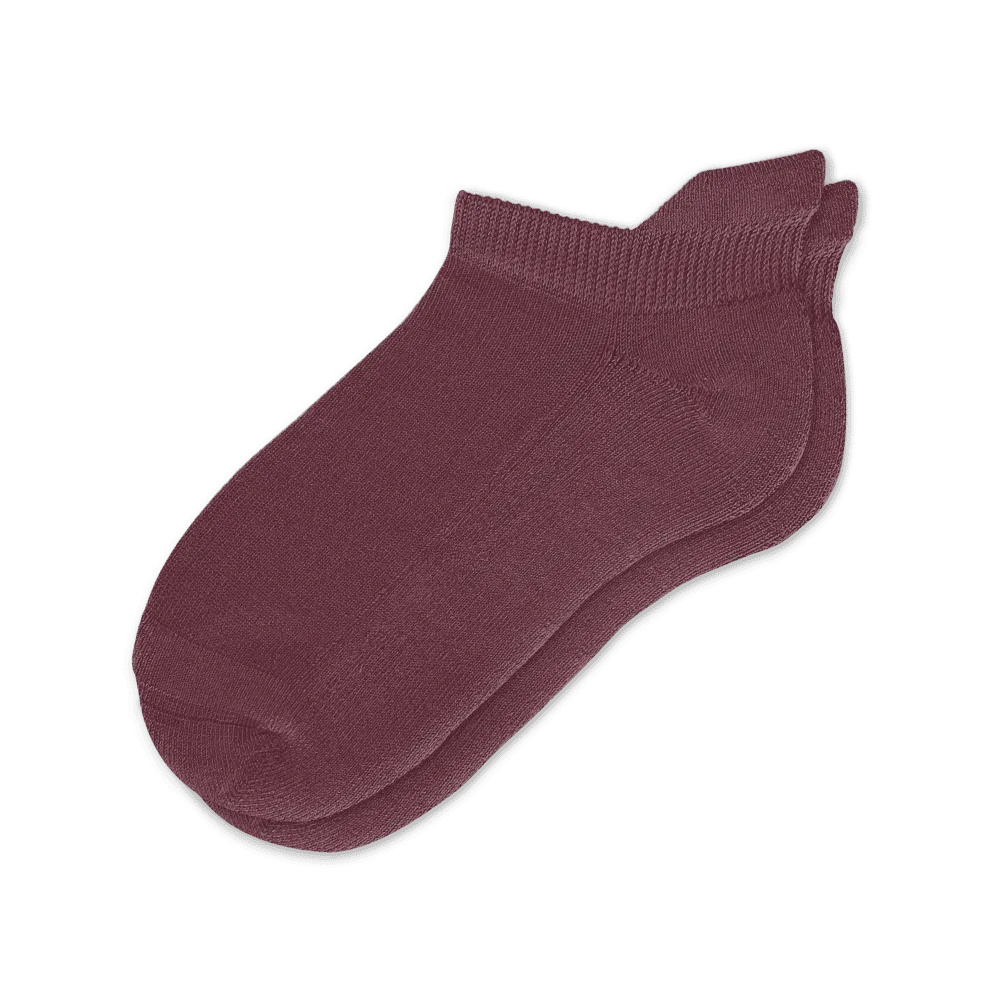 Burgundy Ankle Diabetic Socks