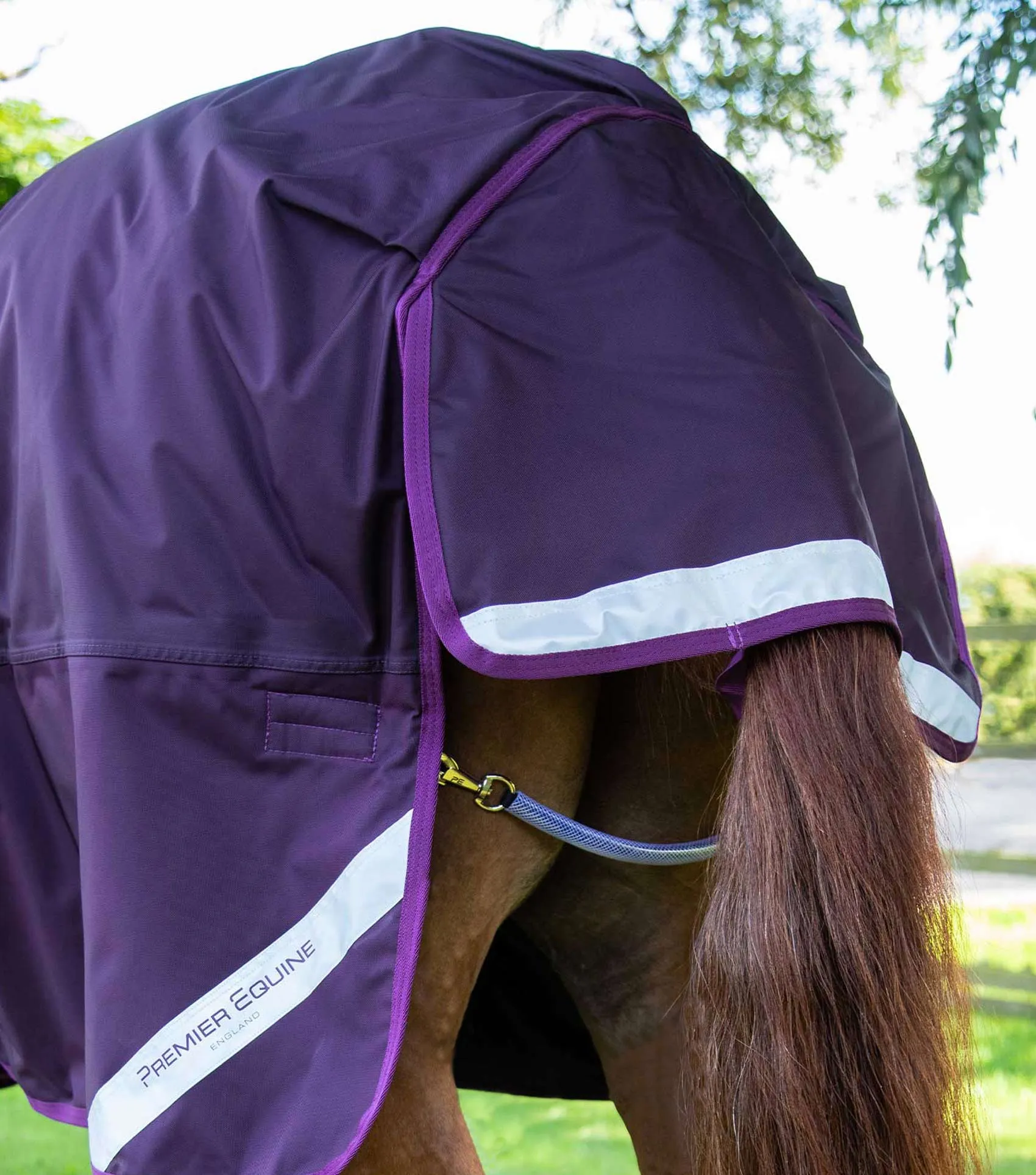 Buster Storm 420g Combo Turnout Rug with Classic Neck Purple