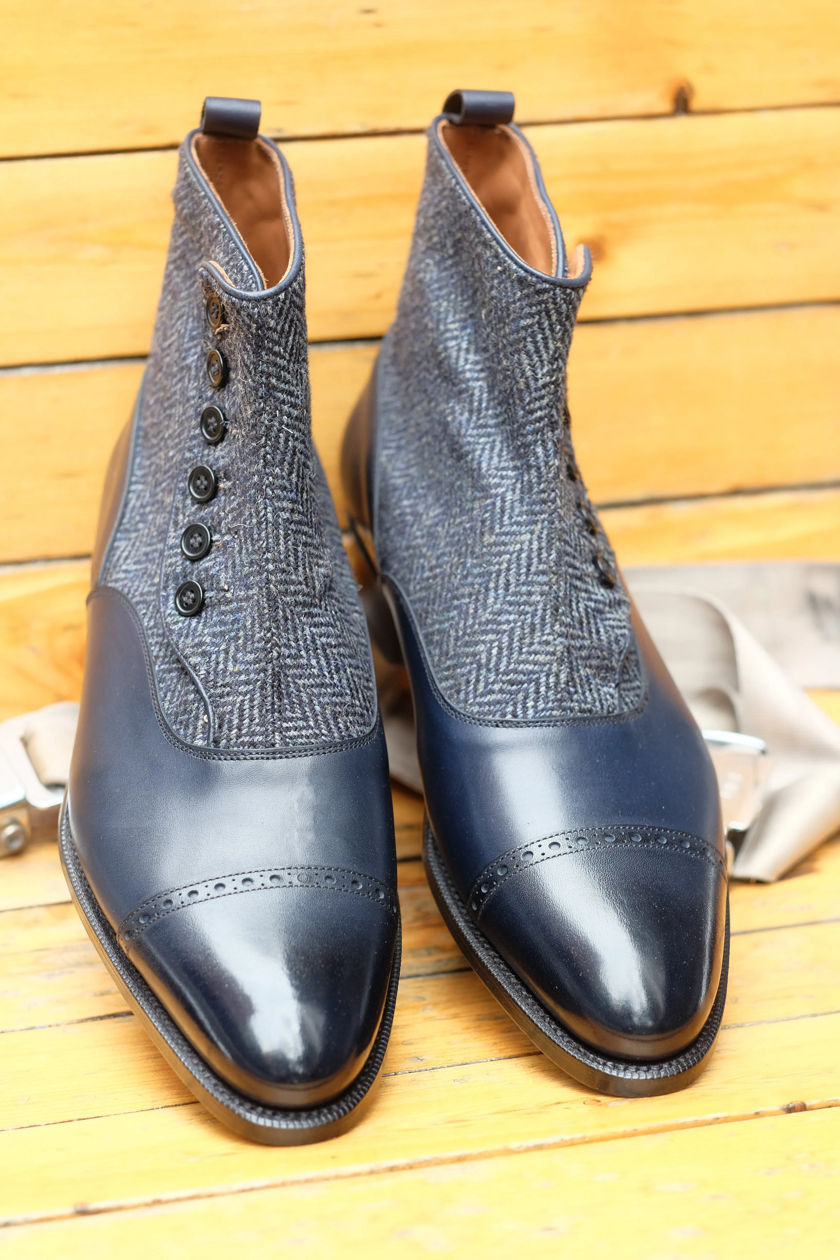 Carkeek II - Midnight Calf / Blue Tweed - DISCONTINUED