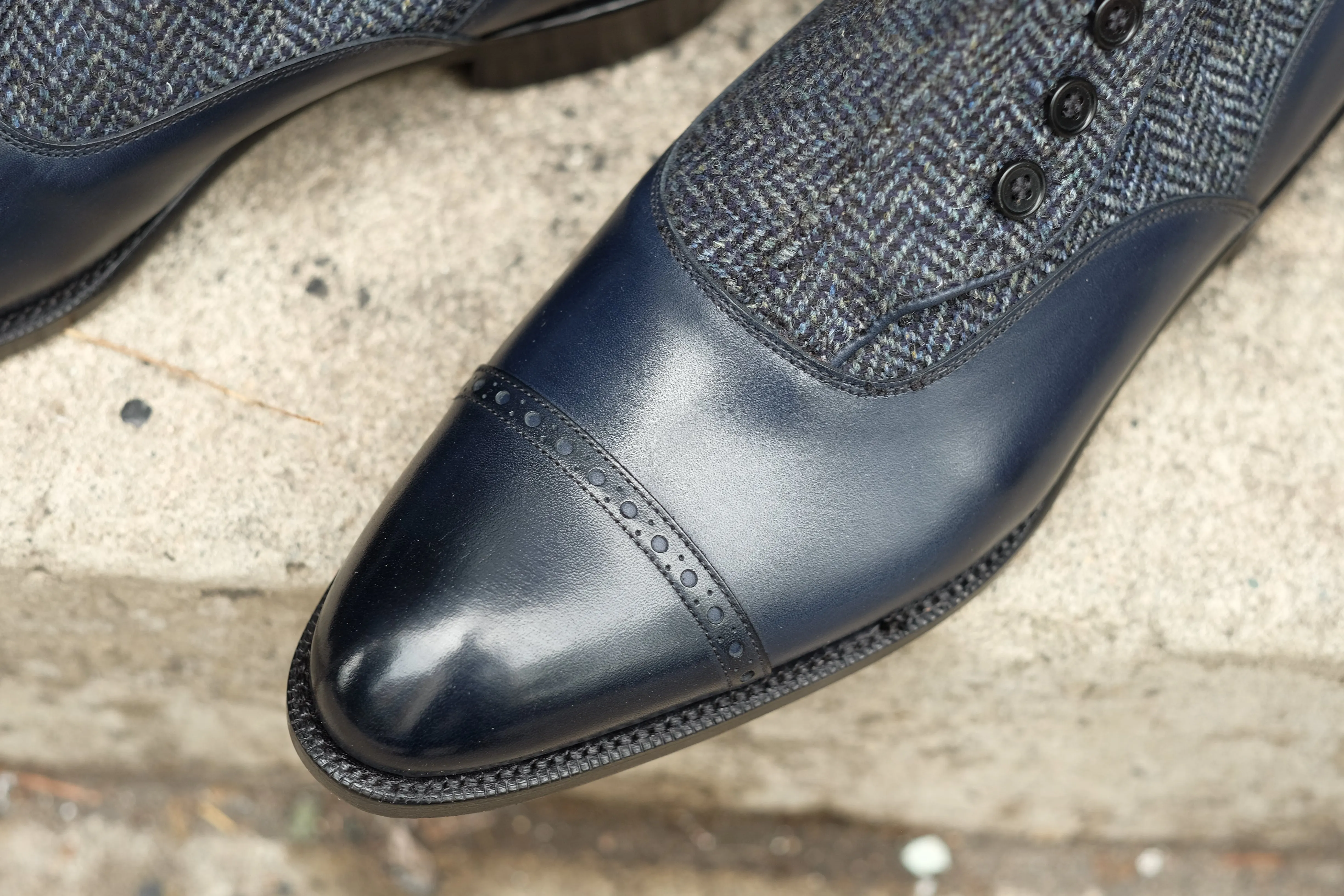 Carkeek II - Midnight Calf / Blue Tweed - DISCONTINUED