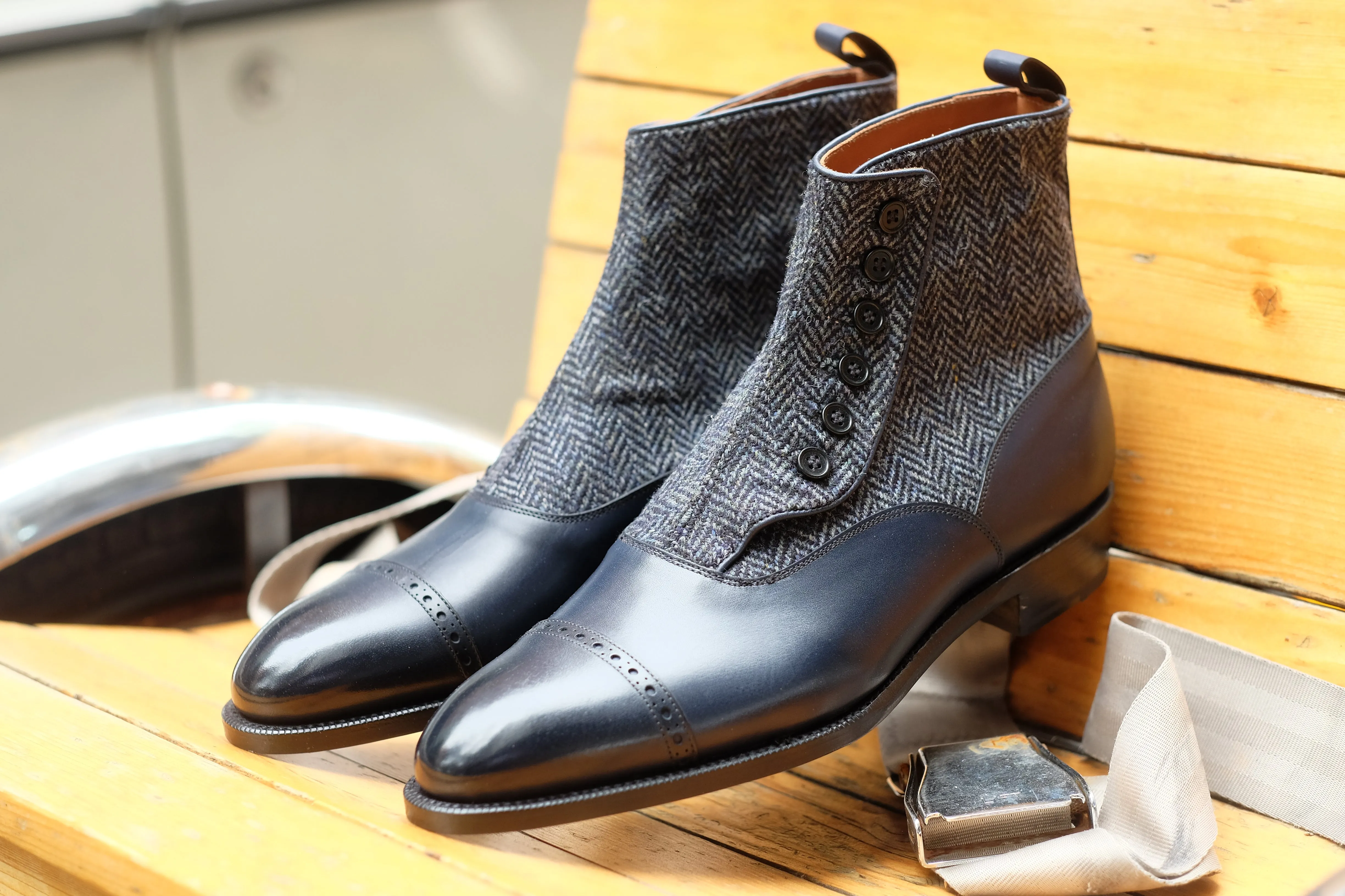 Carkeek II - Midnight Calf / Blue Tweed - DISCONTINUED