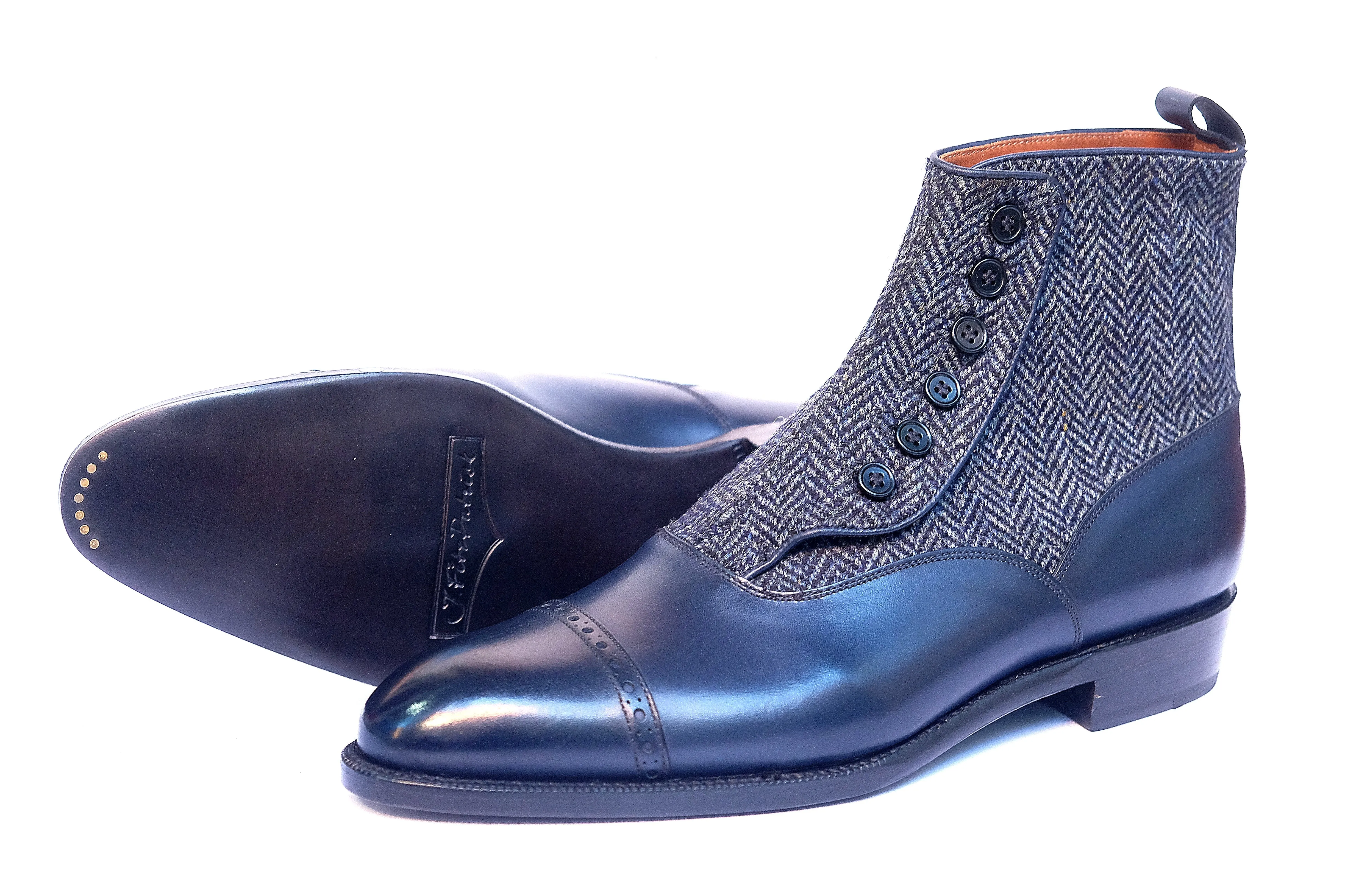 Carkeek II - Midnight Calf / Blue Tweed - DISCONTINUED