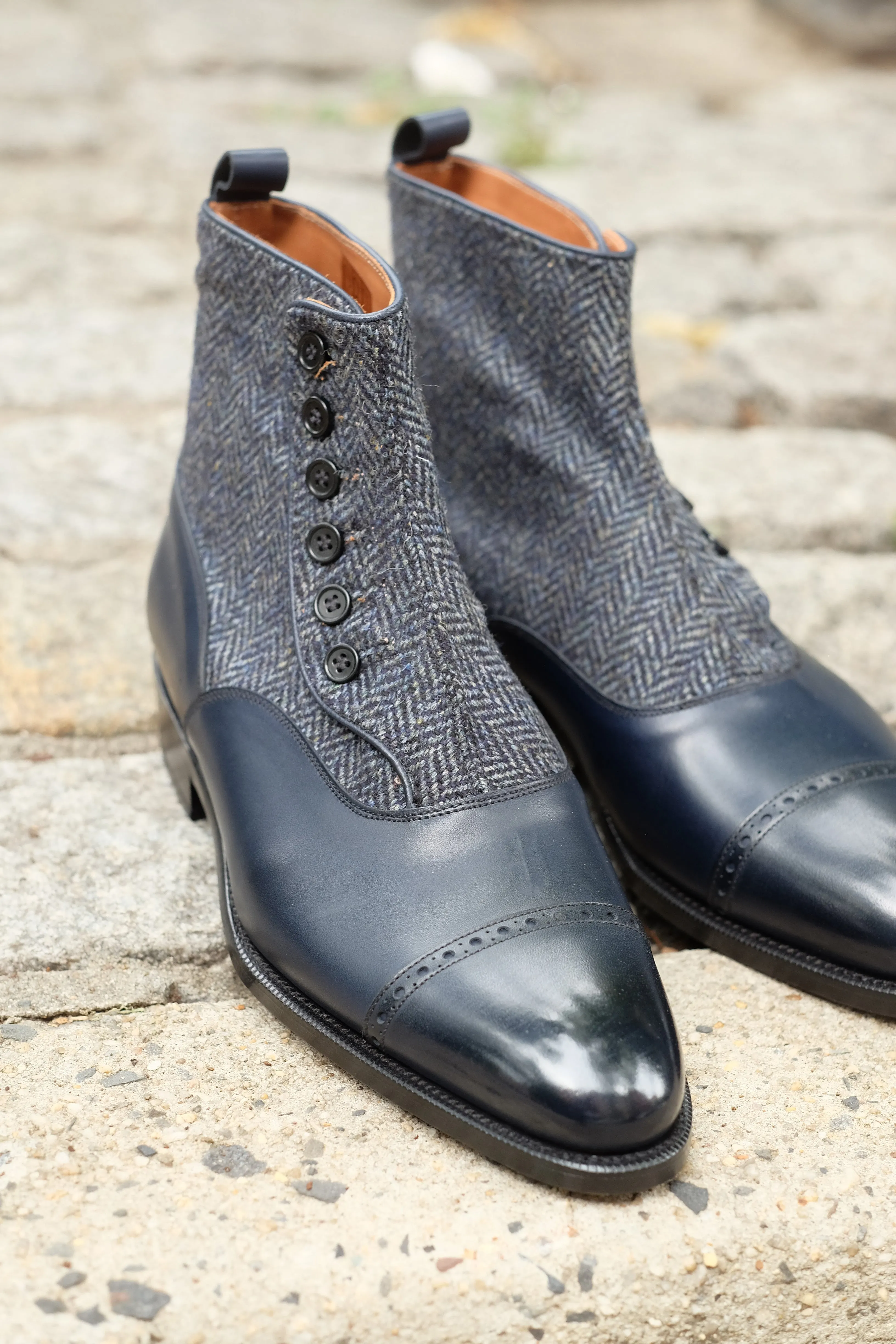 Carkeek II - Midnight Calf / Blue Tweed - DISCONTINUED