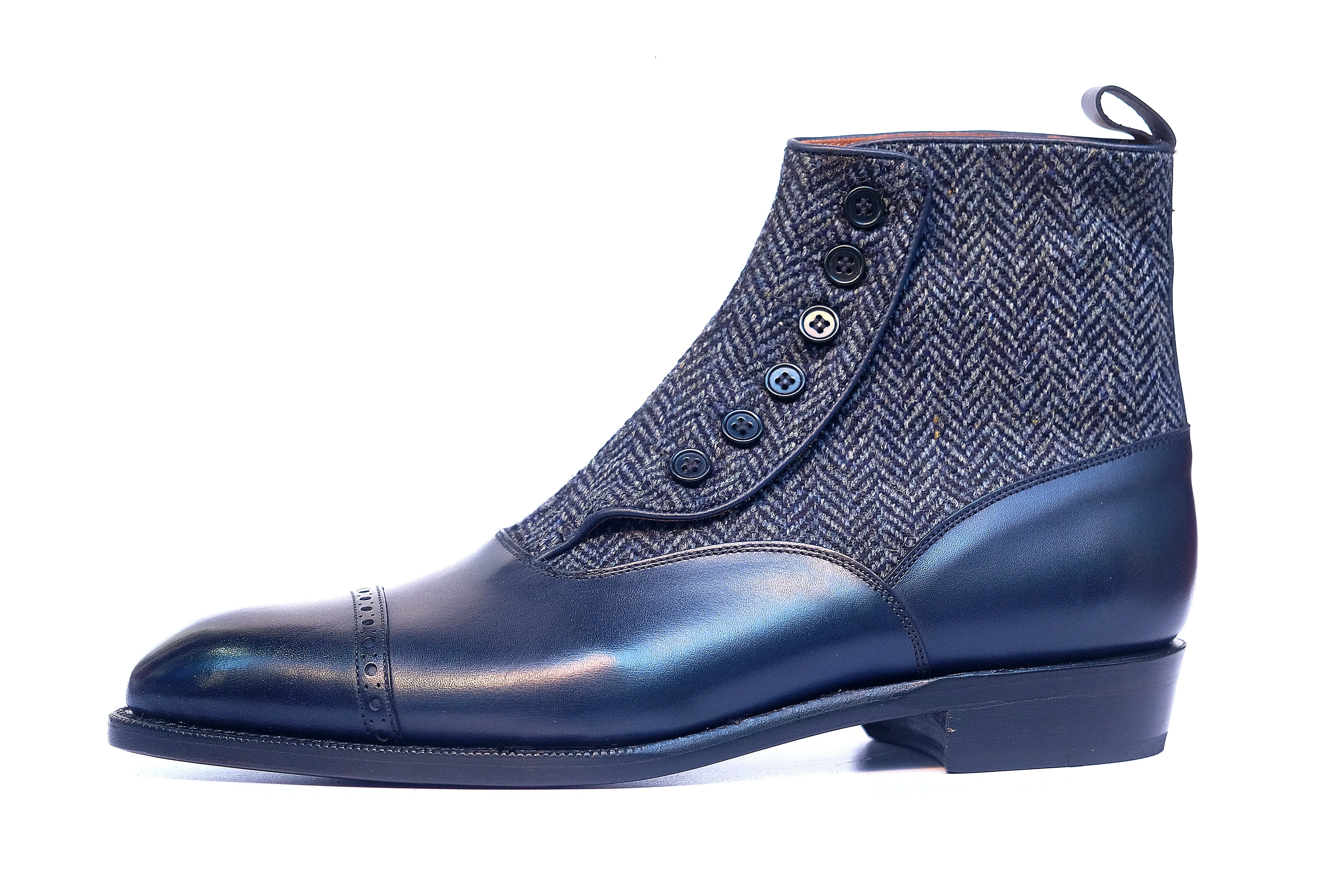 Carkeek II - Midnight Calf / Blue Tweed - DISCONTINUED