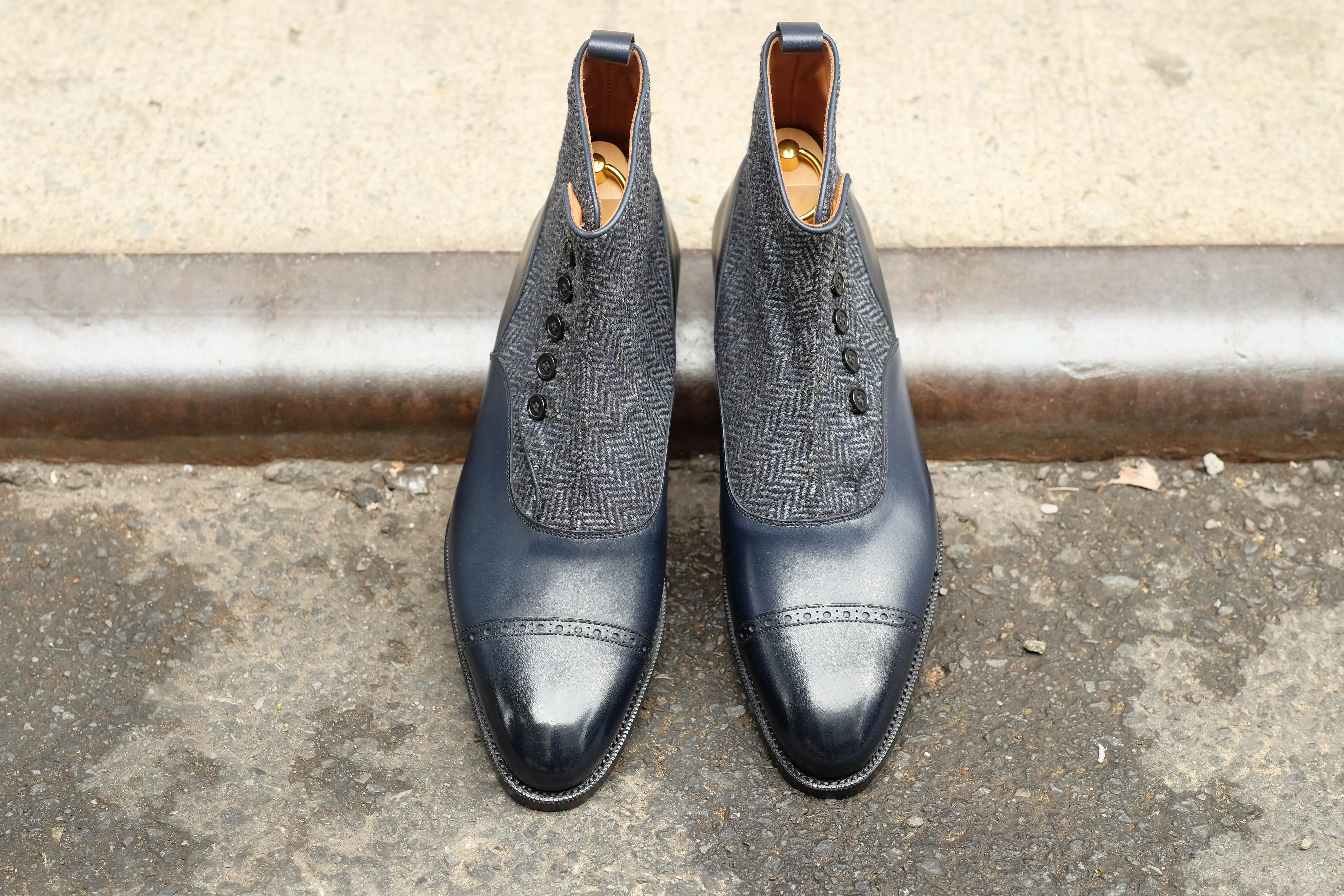 Carkeek II - Midnight Calf / Blue Tweed - DISCONTINUED