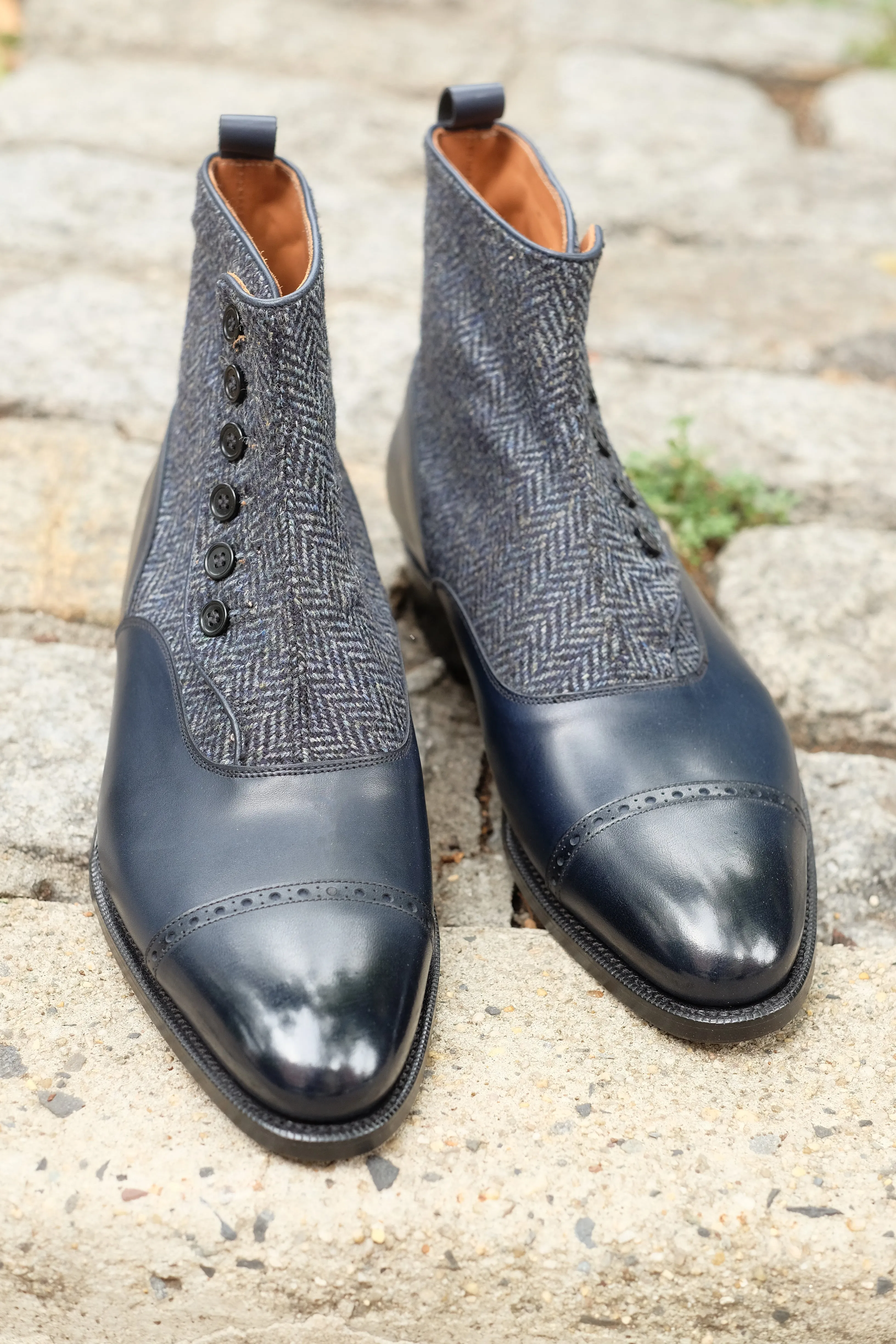 Carkeek II - Midnight Calf / Blue Tweed - DISCONTINUED