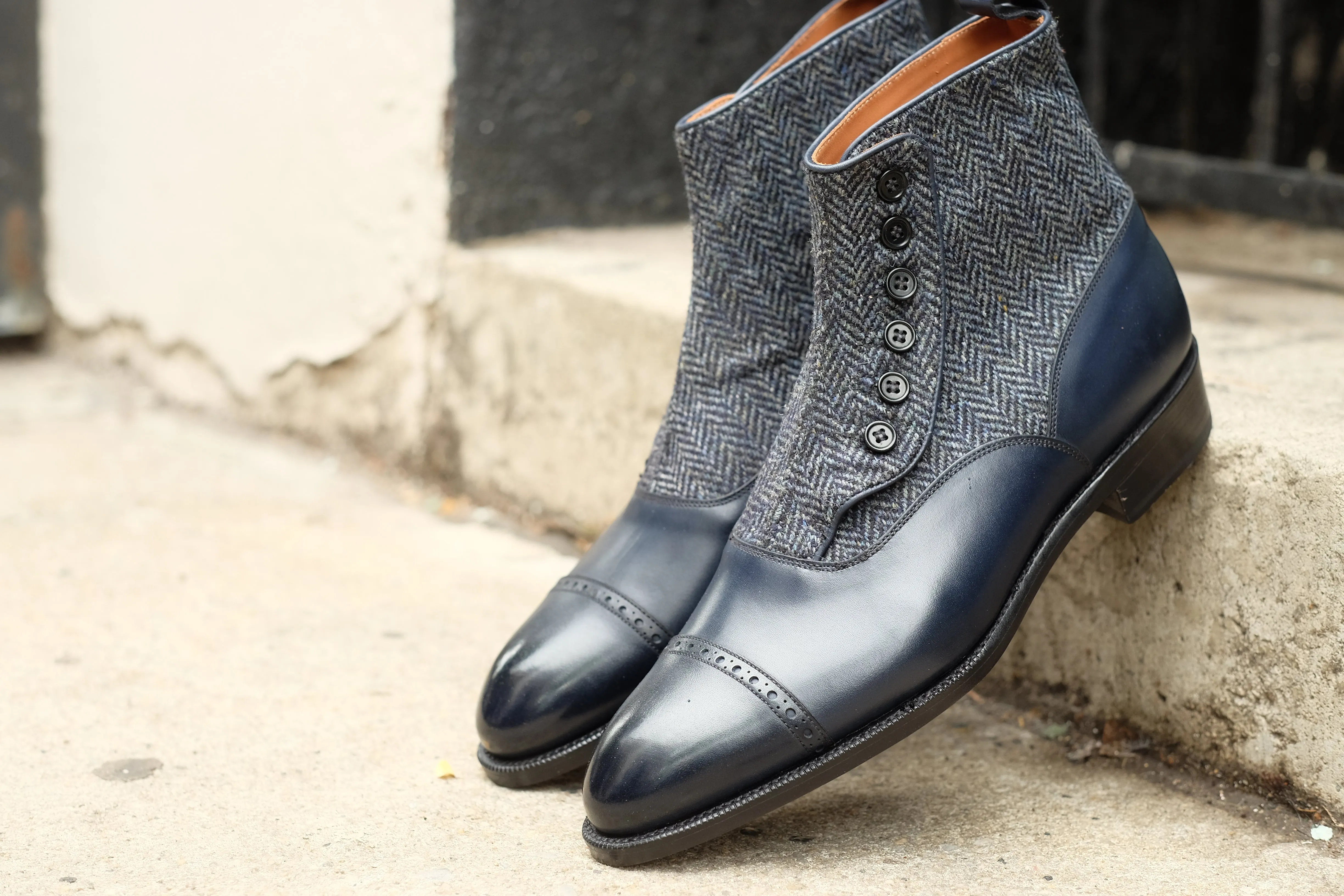 Carkeek II - Midnight Calf / Blue Tweed - DISCONTINUED