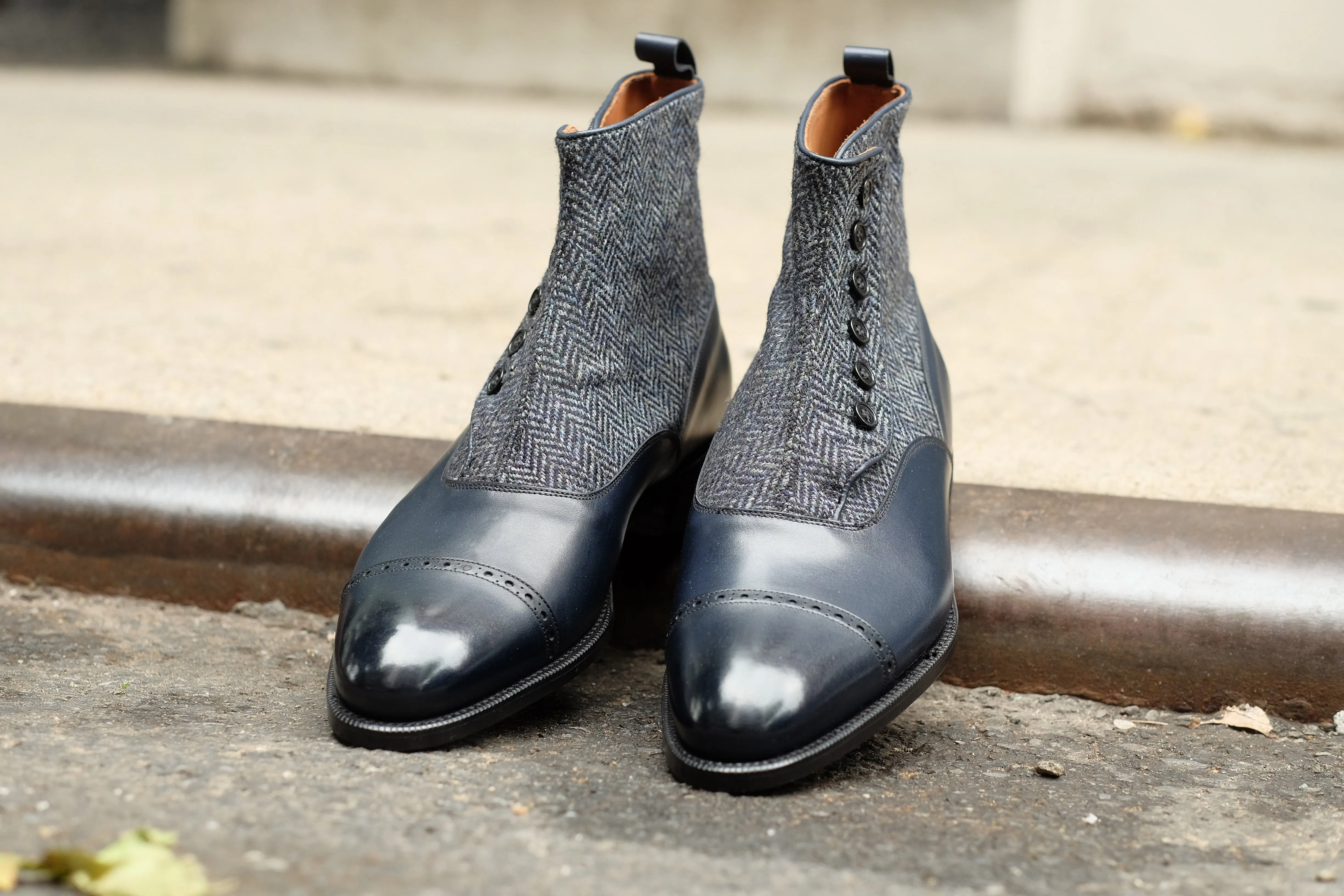 Carkeek II - Midnight Calf / Blue Tweed - DISCONTINUED