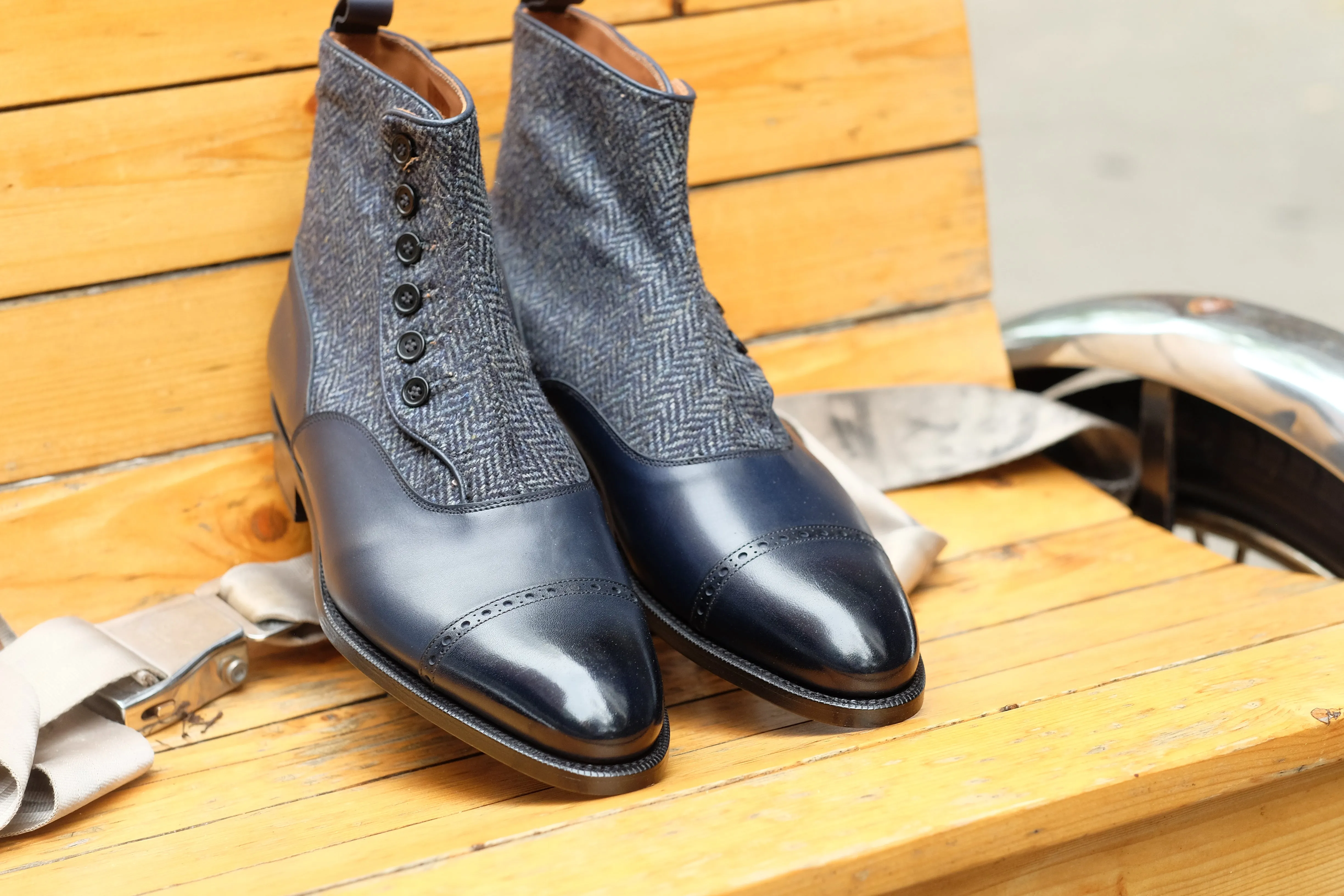 Carkeek II - Midnight Calf / Blue Tweed - DISCONTINUED