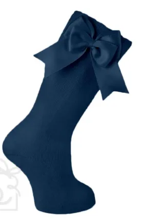 Carlomagno Bow Knee High Navy