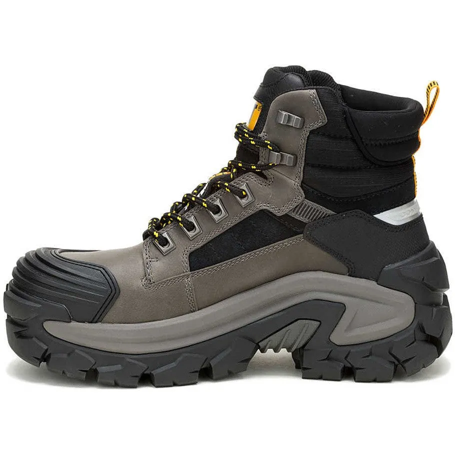 Cat Men's Invader Max Comp Toe WP Slip Resistant Work Boot -Gargoyle- P91730