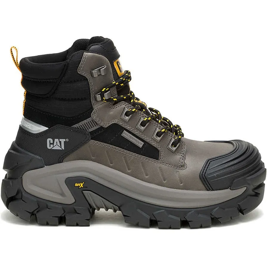 Cat Men's Invader Max Comp Toe WP Slip Resistant Work Boot -Gargoyle- P91730